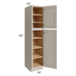 RTA Catalina Mist 18" x 84" x 24" Wall Pantry Cabinet with 3 Roll Out Trays