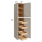 RTA Catalina Mist 18" x 90" x 24" Wall Pantry Cabinet with 4 Rollout Trays