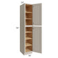 RTA Catalina Mist 18" x 96" x 24" Wall Pantry Cabinet with 1 Decorative End Panel and 1 Roll Out Tray