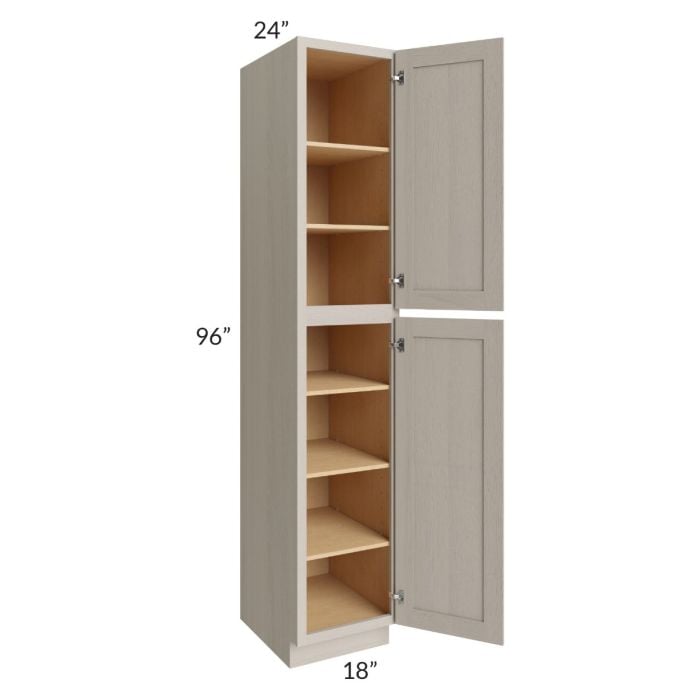 RTA Catalina Mist 18" x 96" x 24" Wall Pantry Cabinet with 1 Roll Out Tray