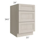 RTA Catalina Mist 21" 3-Drawer Base Cabinet