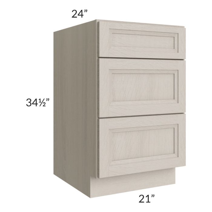 RTA Catalina Mist 21" 3-Drawer Base Cabinet