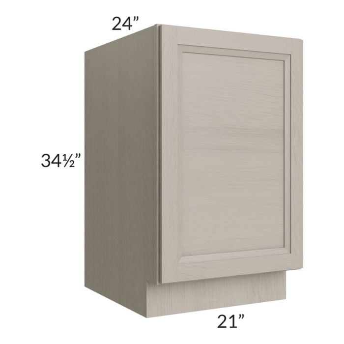 RTA Catalina Mist 21" Full Height Door Base Cabinet with 1 Decorative End Panel and 2 Roll Out Trays