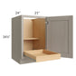 RTA Catalina Mist 21" Full Height Door Base Cabinet with 1 Rollout Tray with 2 Decorative End Panels