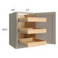 RTA Catalina Mist 21" Full Height Door Base Cabinet with 3 Rollout Trays and 2 Decorative End Panels
