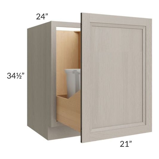 RTA Catalina Mist 21" Full Height Door Base Cabinet with Double Trashcan Pullout