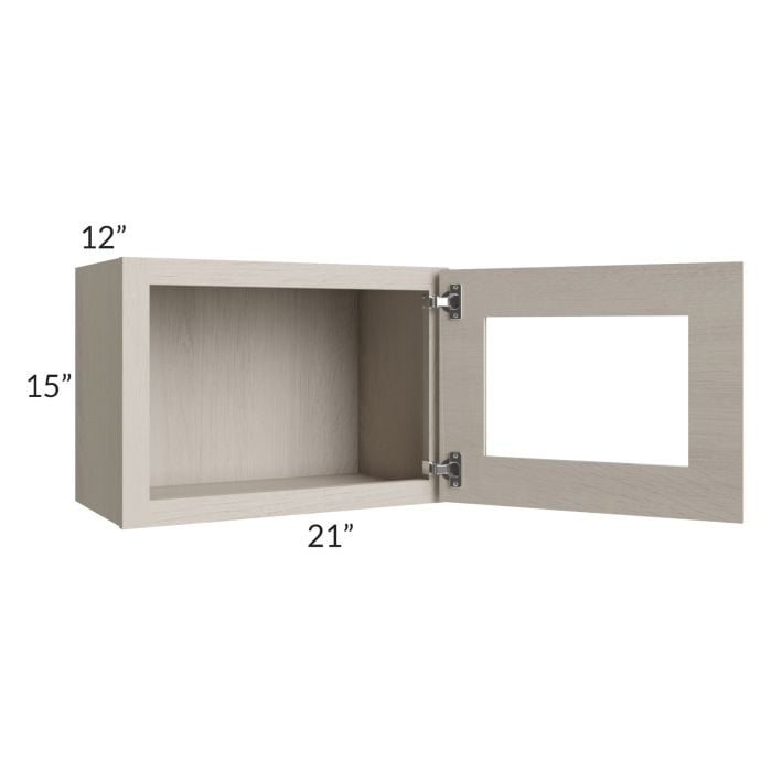 RTA Catalina Mist 21" x 15" Decorative Wall Cabinet with 1 Decorative End Panel