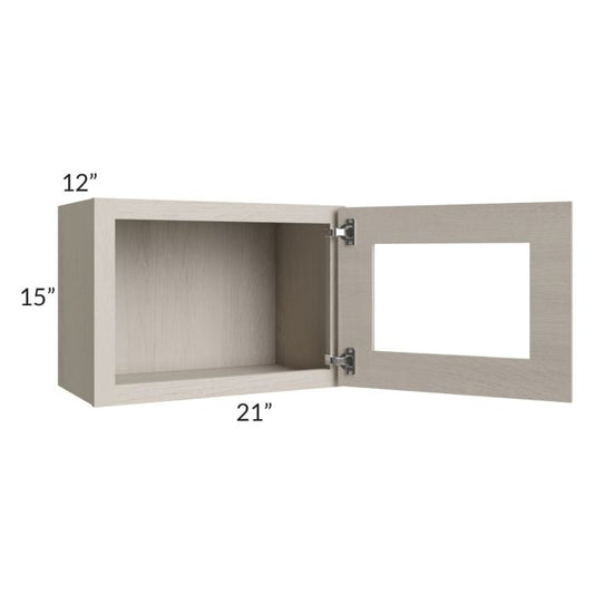 RTA Catalina Mist 21" x 15" Decorative Wall Cabinet with 1 Decorative End Panel