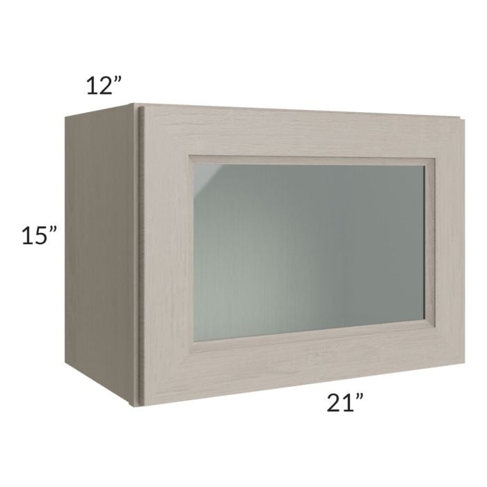 RTA Catalina Mist 21" x 15" Decorative Wall Cabinet with 2 Decorative End Panels