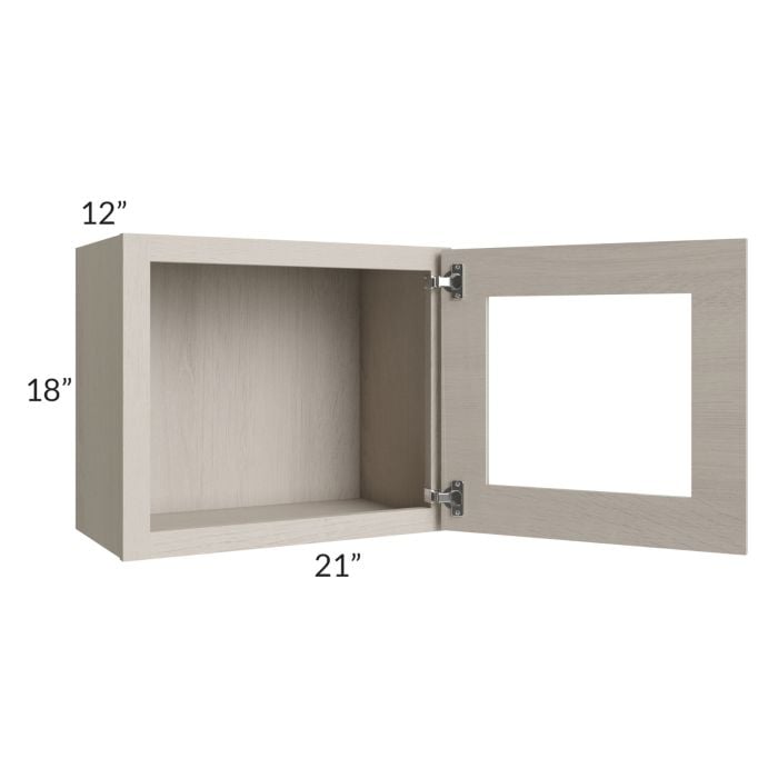 RTA Catalina Mist 21" x 18" Decorative Wall Cabinet with 2 Decorative End Panels