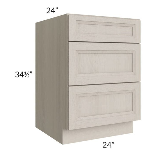 RTA Catalina Mist 24" 3-Drawer Base Cabinet with 2 Decorative End Panels