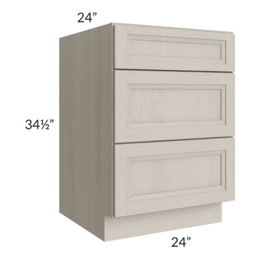 RTA Catalina Mist 24" 3-Drawer Base Cabinet