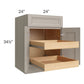 RTA Catalina Mist 24" Base Cabinet with 2 Rollout Trays and 1 Decorative End Panel