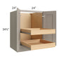 RTA Catalina Mist 24" Full Height Base Cabinet with 2 Rollout Trays and 1 Decorative End Panel