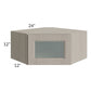 RTA Catalina Mist 24" x 12" Decorative Wall Diagonal Corner Cabinet with 1 Decorative End Panel