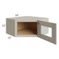 RTA Catalina Mist 24" x 12" Decorative Wall Diagonal Corner Cabinet with 2 Decorative End Panels