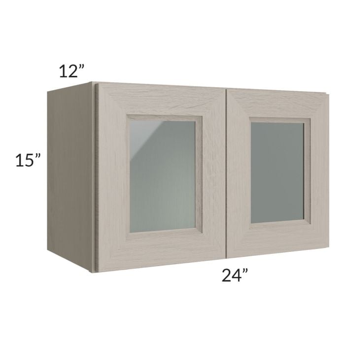 RTA Catalina Mist 24" x 15" Decorative Wall Cabinet with 1 Decorative End Panel