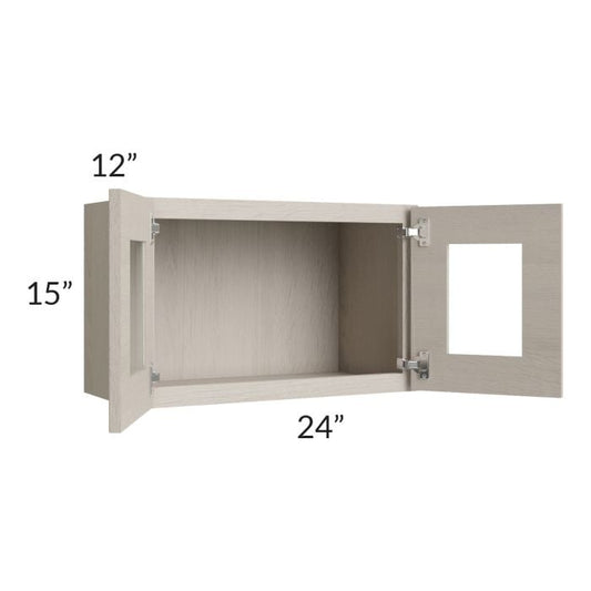 RTA Catalina Mist 24" x 15" Decorative Wall Cabinet with 2 Decorative End Panels