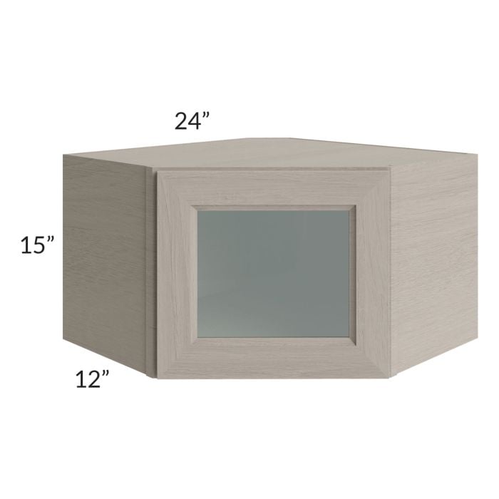 RTA Catalina Mist 24" x 15" Decorative Wall Diagonal Corner Cabinet
