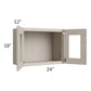 RTA Catalina Mist 24" x 18" Decorative Wall Cabinet with 2 Decorative End Panels