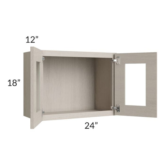 RTA Catalina Mist 24" x 18" Decorative Wall Cabinet with 2 Decorative End Panels