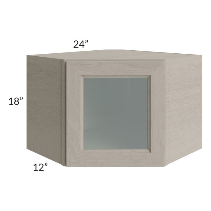 RTA Catalina Mist 24" x 18" Decorative Wall Diagonal Corner Cabinet