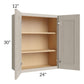 RTA Catalina Mist 24" x 30" Wall Cabinet with 1 Decorative End Panel