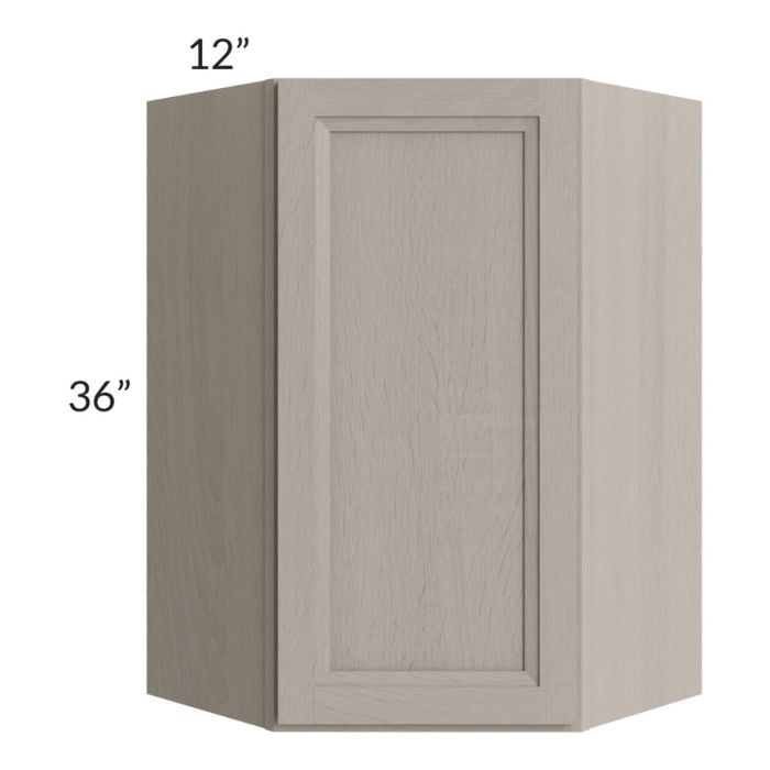 RTA Catalina Mist 24" x 36" Wall Diagonal Corner Cabinet with 1 Decorative End Panel