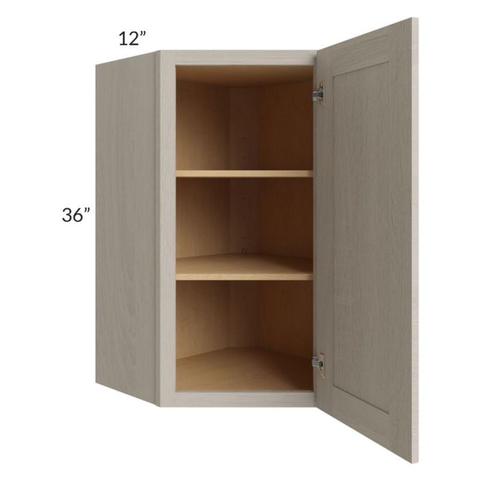 RTA Catalina Mist 24" x 36" Wall Diagonal Corner Cabinet with 1 Decorative End Panel