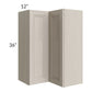 RTA Catalina Mist 24" x 36" Wall Easy Reach Cabinet with 1 Decorative End Panel