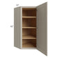 RTA Catalina Mist 24" x 42" Wall Diagonal Corner Cabinet with 1 Decorative End Panel