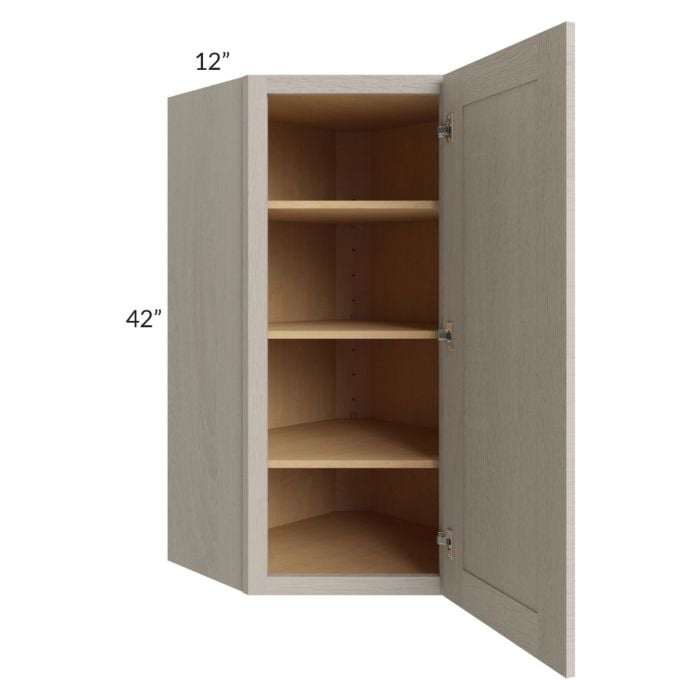 RTA Catalina Mist 24" x 42" Wall Diagonal Corner Cabinet with 1 Decorative End Panel