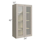 RTA Catalina Mist 24" x 42" Wall Glass Door Cabinet (Prepped for Glass Doors) with 1 Decorative End Panel