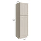 RTA Catalina Mist 24" x 84" x 24" Wall Pantry Cabinet with 2 Roll Out Trays