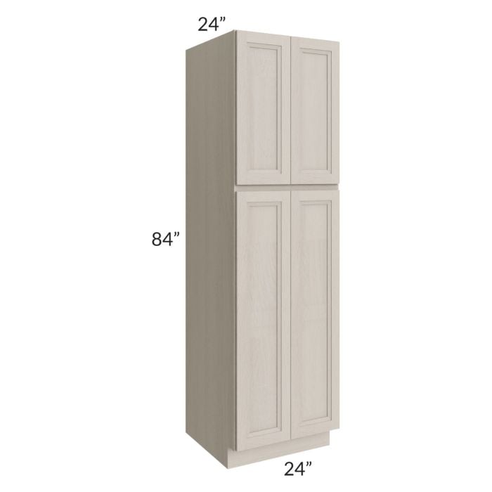 RTA Catalina Mist 24" x 84" x 24" Wall Pantry Cabinet with 2 Roll Out Trays