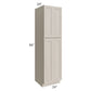 RTA Catalina Mist 24" x 90" x 24" Wall Pantry Cabinet with 3 Roll Out Trays