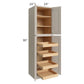 RTA Catalina Mist 24" x 90" x 24" Wall Pantry Cabinet with 4 Rollout Trays