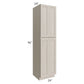 RTA Catalina Mist 24" x 96" x 24" Wall Pantry Cabinet with 1 Decorative End Panel and 1 Roll Out Tray