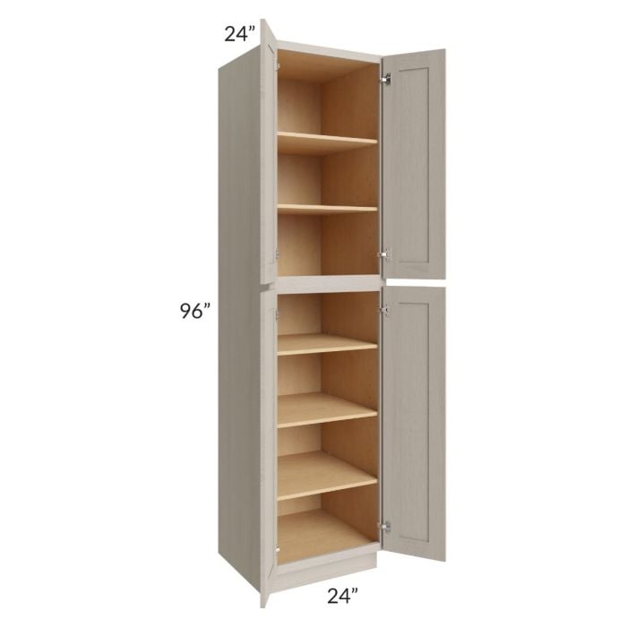 RTA Catalina Mist 24" x 96" x 24" Wall Pantry Cabinet with 1 Decorative End Panel