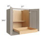 RTA Catalina Mist 27" Full Height Base Cabinet with 1 Rollout Tray and 2 Decorative End Panels