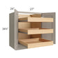 RTA Catalina Mist 27" Full Height Base Cabinet with 3 Rollout Trays and 2 Decorative End Panels