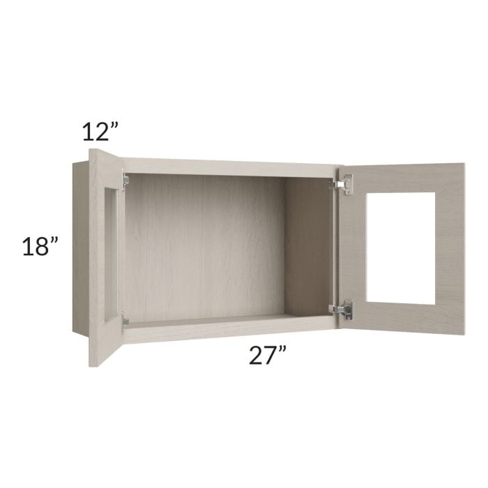 RTA Catalina Mist 27" x 18" Decorative Wall Cabinet with 2 Decorative End Panels