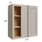 RTA Catalina Mist 27" x 30" Wall Blind Cabinet with 1 Decorative End Panel