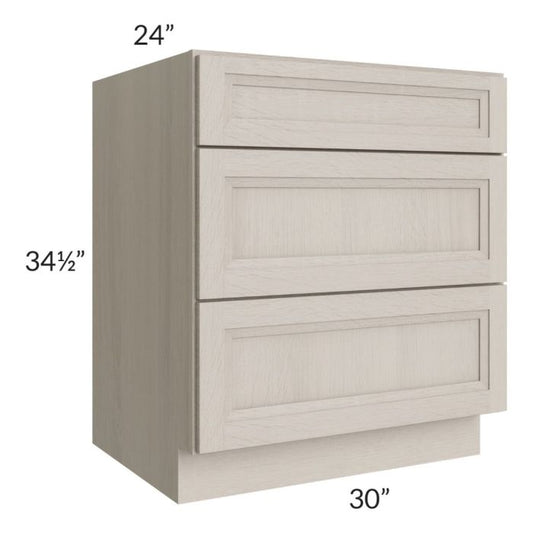 RTA Catalina Mist 30" 3-Drawer Base Cabinet
