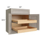 RTA Catalina Mist 30" Base Cabinet with 2 Rollout Trays and 1 Decorative End Panel