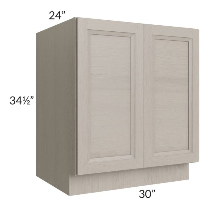 RTA Catalina Mist 30" Full Height Door Base Cabinet with 1 Decorative End Panel