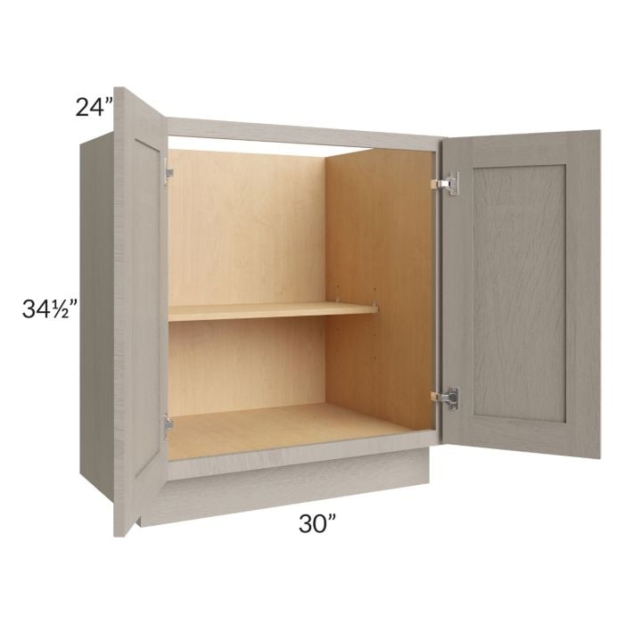 RTA Catalina Mist 30" Full Height Door Base Cabinet with 1 Decorative End Panel
