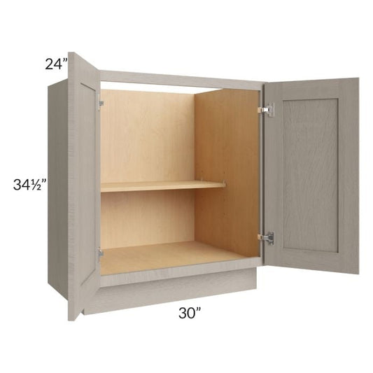 RTA Catalina Mist 30" Full Height Door Base Cabinet with 1 Decorative End Panel