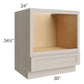 RTA Catalina Mist 30" Microwave Base Cabinet with 1 Decorative End Panel