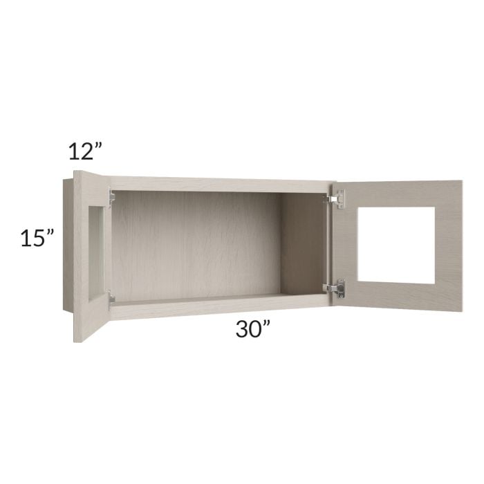 RTA Catalina Mist 30" x 15" Decorative Wall Cabinet with 1 Decorative End Panel